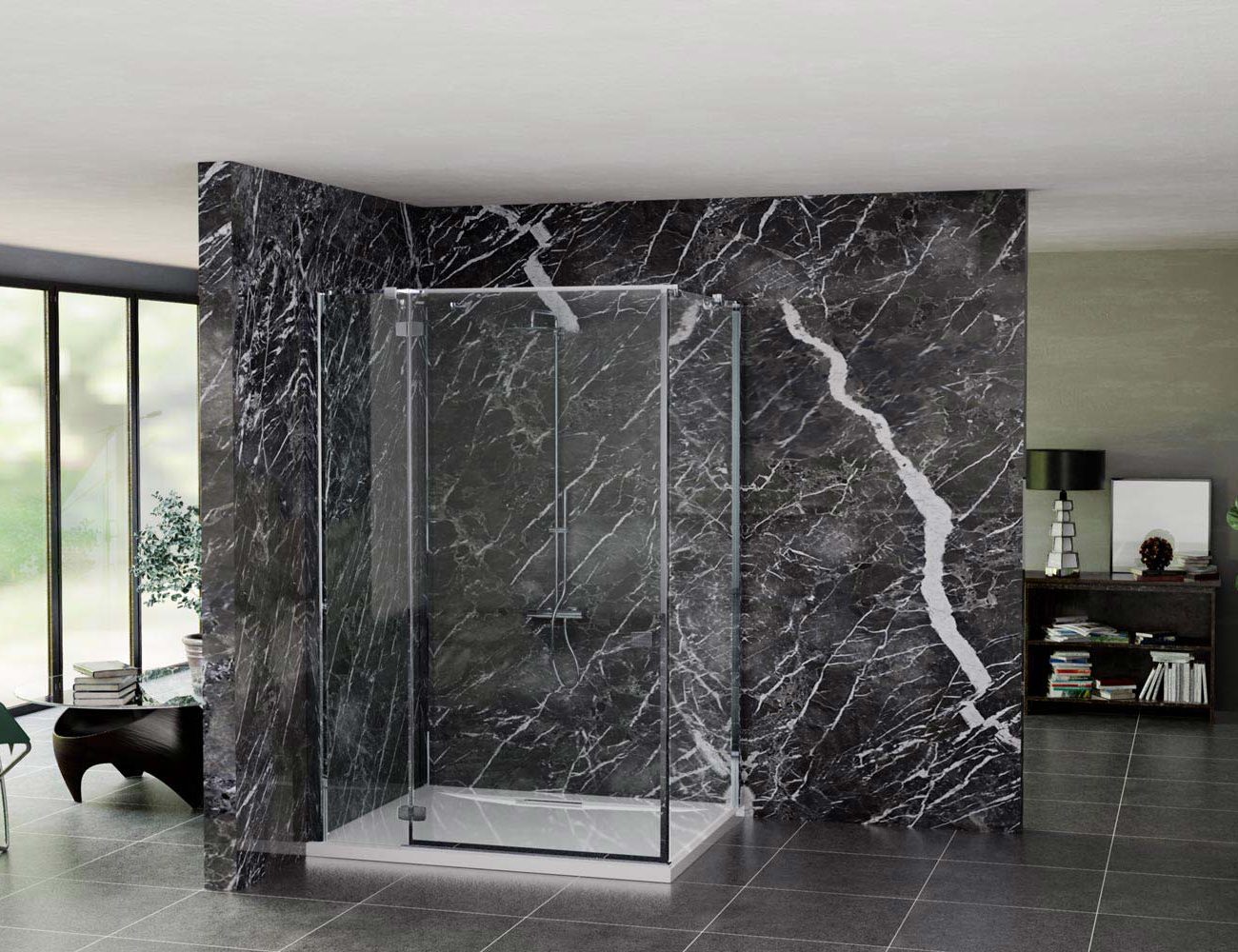 Esempio di piatto doccia in marmoresina